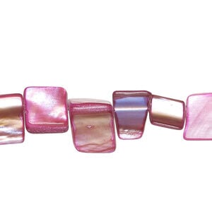 Mother-of-pearl shell 1pkg1, triangle tube bead 15 inch violet 7x6mm-14x9mm