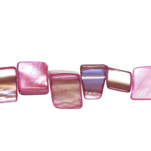 Mother-of-pearl shell 1pkg1, triangle tube bead 15 inch violet 7x6mm-14x9mm image number 0