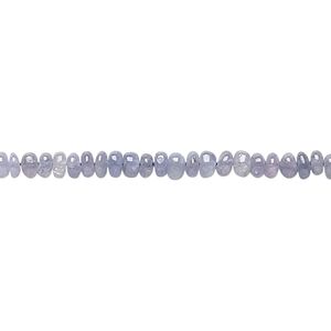 Tanzanite 1pkg1, hand-cut rondelle bead 18 inch 3x1mm-4x3mm