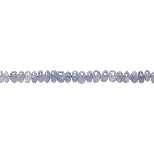 Tanzanite 1pkg1, hand-cut rondelle bead 18 inch 3x1mm-4x3mm image number 0