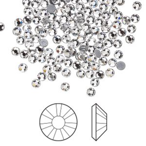 Flat back 1440pk crystal foil back, Swarovski® hotfix 2.7-2.9mm rose round SS10 2038HF