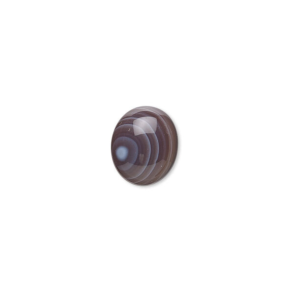 Cabochon, Botswana agate (natural), 12x10mm calibrated oval, B grade, Mohs hardness 6-1/2 to 7. Sold per pkg of 2. image number 0