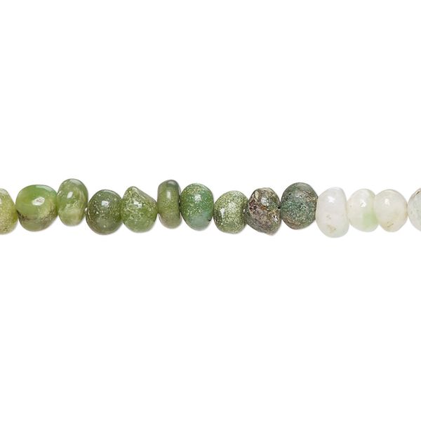 Chrysoprase 1pkg1, hand-cut rondelle bead natural 14 inch 5x2mm-6x4mm image number 0