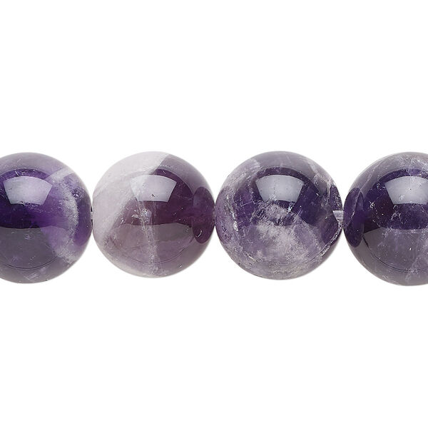 Banded amethyst 1pkg1, round bead natural B grade, 15.5-16 inch 14mm image number 0