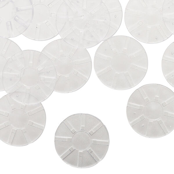 Component, 1pkg25, The Beadery&reg; plastic, clear 14mm (1165-006) image number 0