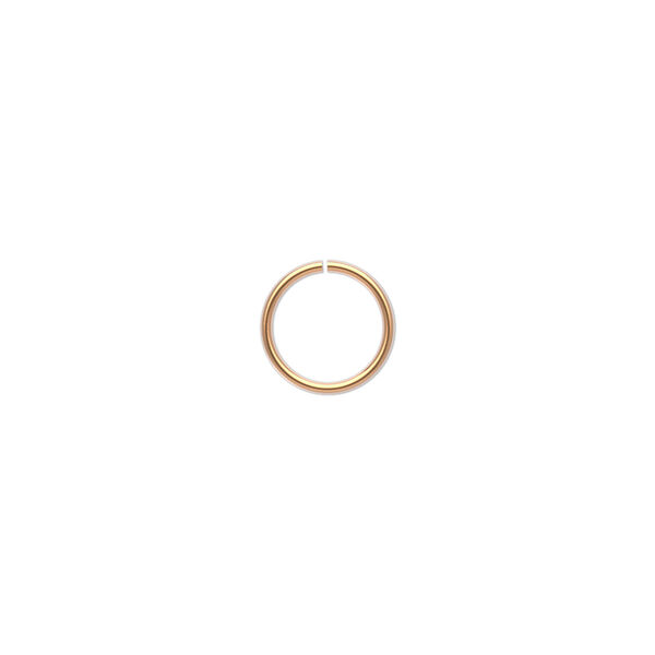 Jump ring, gold-plated brass, 9mm round, 7.5mm inside diameter, 20 gauge. Sold per pkg of 500. image number 0