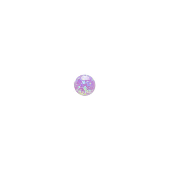 Cabochon, "opal" (silica and epoxy) (man-made), lavender, 6mm calibrated round. Sold per pkg of 2. image number 0