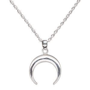Necklace, Create Compliments®, sterling silver, 15.5x15mm naja, wearable at 16 and 18 inches with springring clasp. Sold individually.