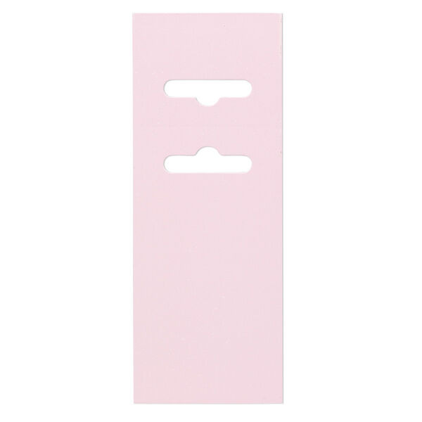 Display card, paper, pastel pink, 3-1/2 x 2 inches with fold-over butterfly hang tab. Sold per pkg of 50. image number 0