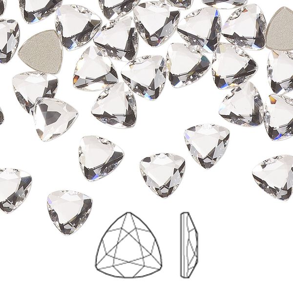Flat back 6pk crystal foil back, Crystal Passions® 7mm trilliant 2472 image number 0
