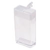 Organizer, acrylic, clear and white, 50x27x13mm rectangle box with snap top. Sold per pkg of 10. image number 2