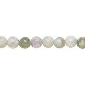 Peace "jade" 1pkg1, round bead natural 15.5-16 inch 6mm
