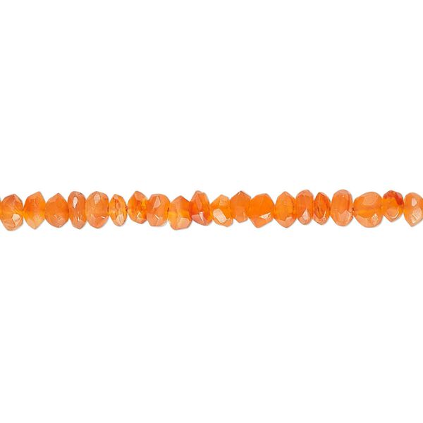 Carnelian 1pkg1, hand-cut faceted rondelle bead 15.5-16 inch 3x2mm-4x2mm image number 0