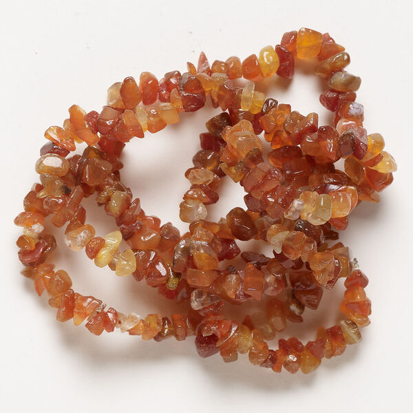 Carnelian / red agate 1pkg1, chip bead C grade, 30 inch small to large image number 0