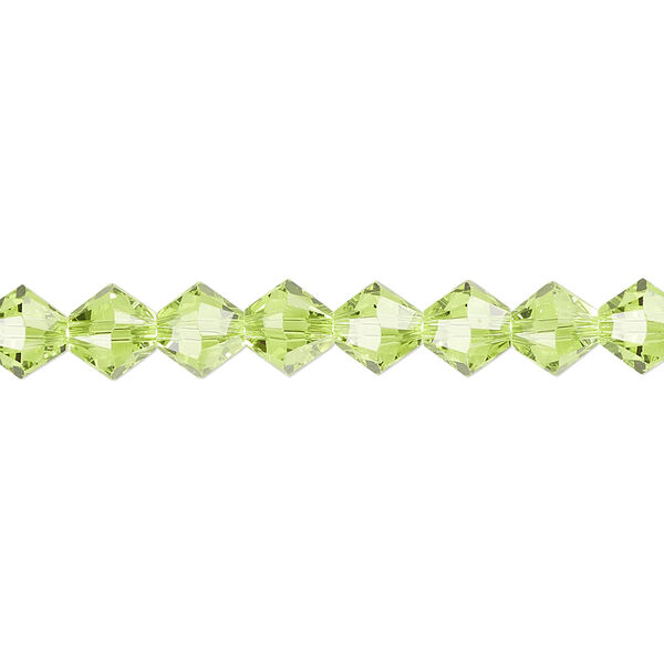Bead 24pk citrus green, Crystal Passions® 6mm bicone 5328 image number 0