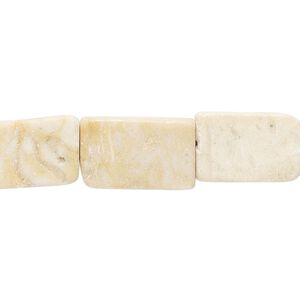 Riverstone 1pkg1, flat rectangle bead natural 15 inch 15x10mm-17x10mm