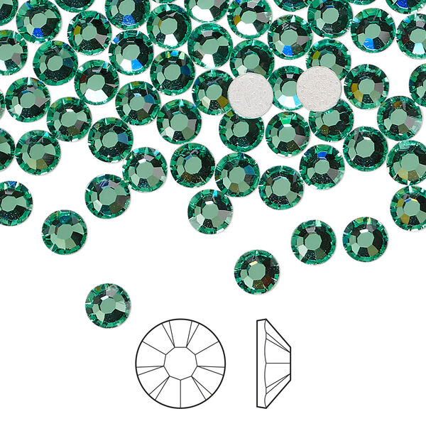 Flat back 1440pk Caribbean Sea foil back, Preciosa MAXIMA Czech crystal hotfix rhinestone 4.6-4.8mm chaton rose round SS20 image number 0