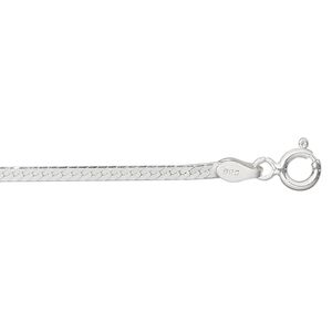 Chain 1pkg1 sterling silver herringbone, 2-2.3mm / mixed clasp, 18 inch