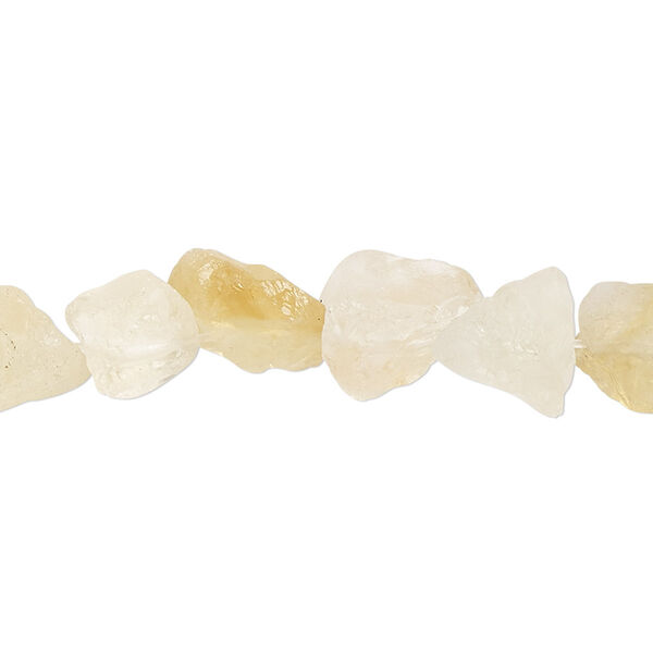 Bead, citrine (heated), small rough nugget, Mohs hardness 7. Sold per 15-inch strand. image number 0