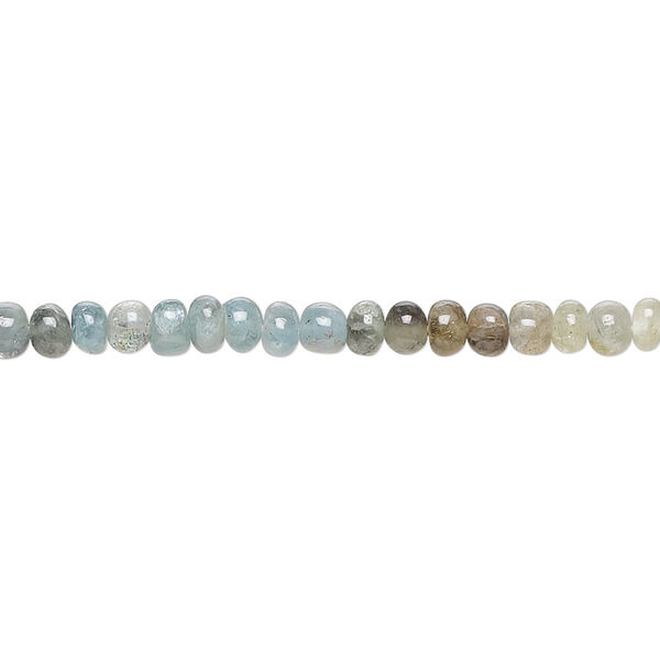 Bead, multi-beryl (heated), shaded, 3x2mm-4x3mm hand-cut rondelle with 0.4-1mm hole, C grade, Mohs hardness 7-1/2 to 8. Sold per 13-inch strand. image number 0