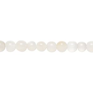 White moonstone 1pkg1, hand-cut round bead natural 15.5-16 inch 5mm