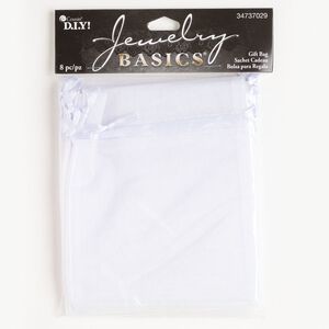 Pouch, organza, pale purple, 5x4-inch rectangle. Sold per pkg of 8.