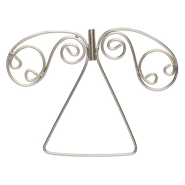 Wire frame, steel, 5x4-inch angel with 1-inch tube, 4mm inside diameter. Sold individually. image number 0