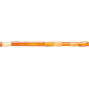 Carnelian 1pkg1, tube bead 15.5-16 inch 4x2mm