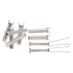 Hair clip, steel, 49x14mm rectangle with double wire closure. Sold per pkg of 10.