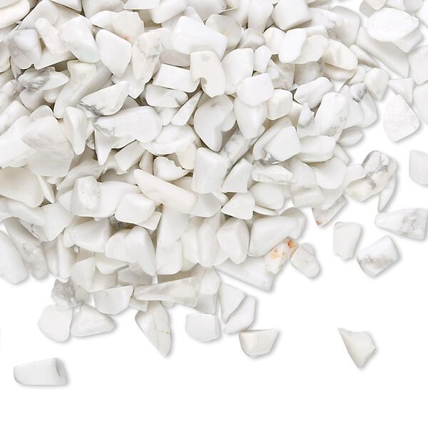 Howlite 1pkg1, undrilled inlay chip natural 50g mini image number 0