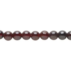 Garnet 1pkg1, round bead 15.5-16 inch 5-6mm