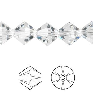 Bead 4pk crystal, Crystal Passions® 10mm bicone 5328