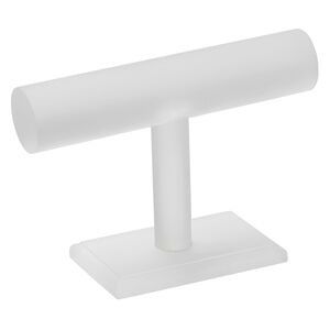 Display, bracelet, acrylic, frosted white, 4-1/2 x 6-1/2 x 2-1/2 inches. Sold individually.