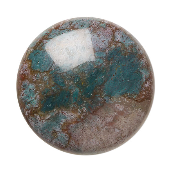 Cabochon, fancy jasper (natural), 30mm calibrated round, B grade, Mohs hardness 6-1/2 to 7. Sold individually. image number 0