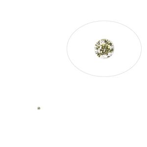 Gem, cubic zirconia, peridot green, 1.5mm faceted round, Mohs hardness 8-1/2. Sold per pkg of 10.