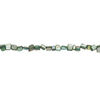Mother-of-pearl shell 1pkg1, triangle tube bead 14 inch forest green 6x5mm-9x8mm image number 1