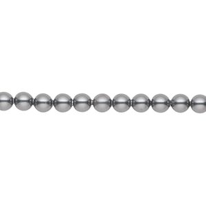 Pearl 500pk dark grey, Swarovski® 4mm round 5810