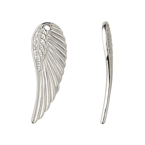 Focal, stainless steel, satin finish, 31x11mm single-sided wing. Sold individually. image number 0