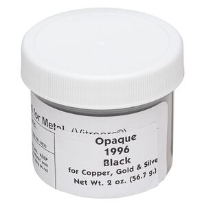 Enamel, Vitrearc©, pkg/2-ounce jar, opaque black, (1996).