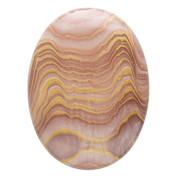 Cabochon, autumn hickoryite (natural), 40x30mm calibrated oval, B grade, Mohs hardness 3-1/2. Sold individually. image number 0