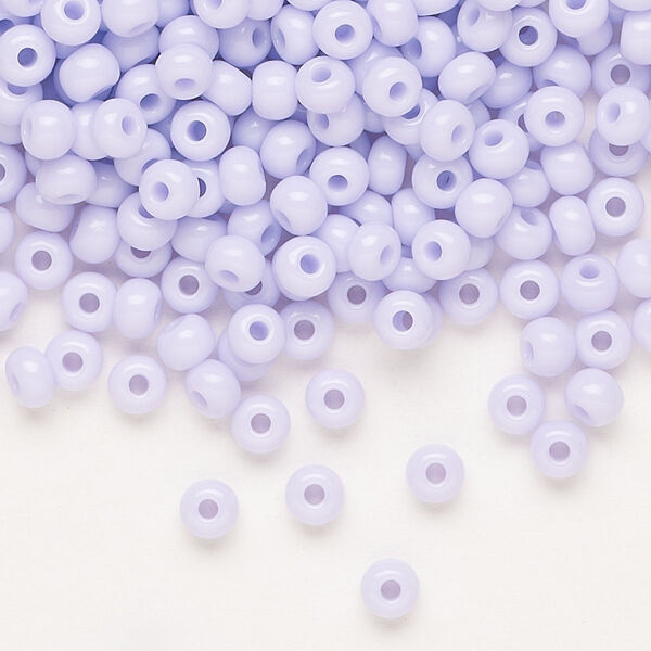 Seed bead, Preciosa Ornela Czech glass, pkg/500g, #6 rocaille, opaque lilac, (23420). image number 0