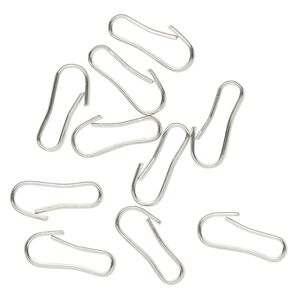 Clasp, snap hook, antique silver-finished brass, 16x7mm. Sold per pkg of 10.