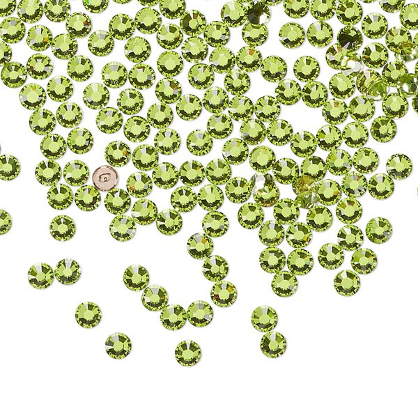 Flat back 144pk citrus green foil back, Crystal Passions® hotfix 2.7-2.9mm round SS10 2038 image number 0