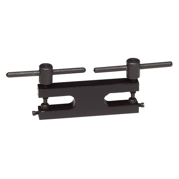 Rivet and eyelet setter, powder-coated steel, black, 3 x 7/8 x 3/8 inch base. Sold individually. image number 0