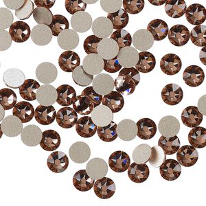 Flat back 144pk blush rose foil back, Crystal Passions® 4.60-4.80mm rose round SS20