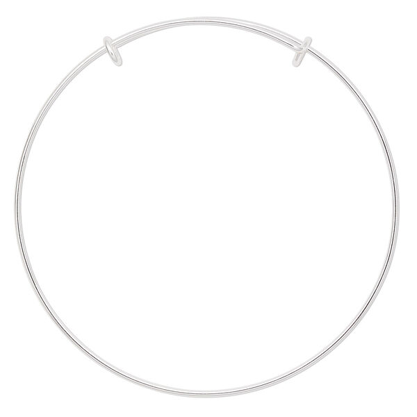 Bracelet, bangle, sterling silver, 1mm wide, adjustable from 6-1/2 to 8 inches. Sold individually. image number 0