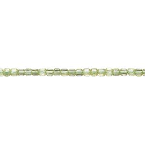 Peridot 1pkg1, faceted cube bead natural 15.5-16 inch 2-2.5mm