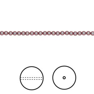 Pearl 100pk iridescent red, Crystal Passions® 2mm round 5810