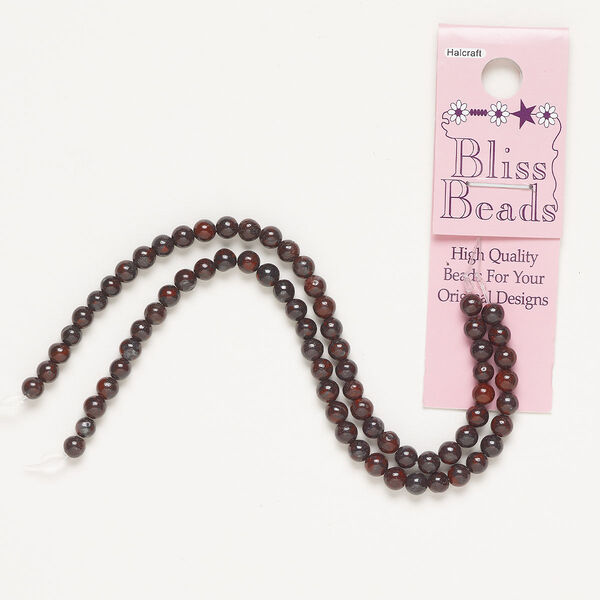 Brecciated jasper 1pkg1, round bead natural C grade, 12 inch 4mm image number 0