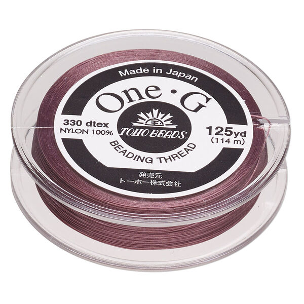 Thread, One-G™, nylon, pkg/125 yards, mauve, size 0. image number 0